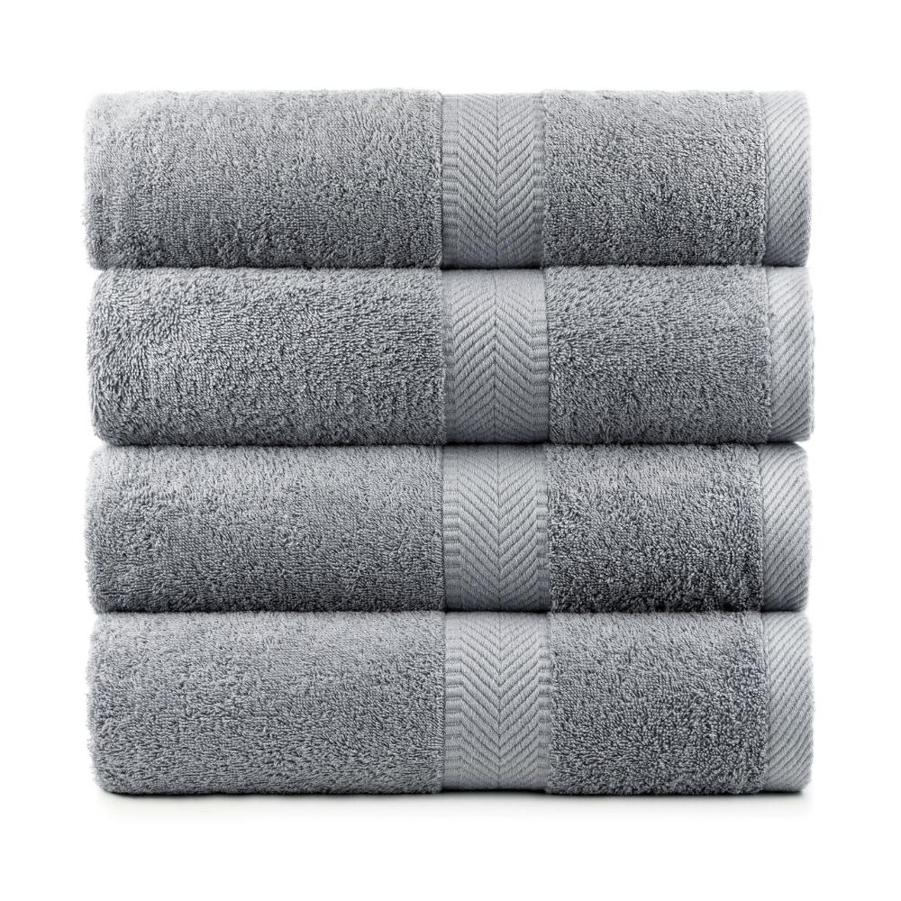 Terry Cotton Bath Towels - Set of 4 - 660 Gsm Thick