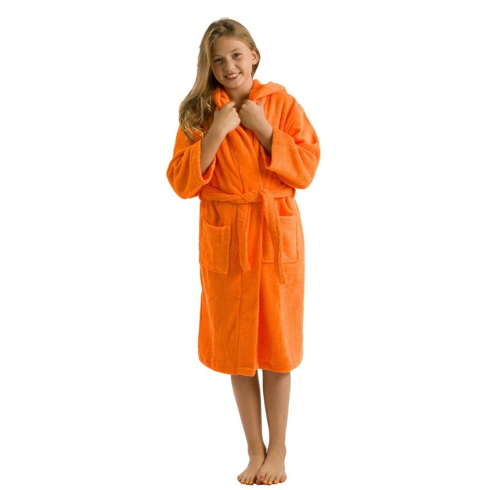 Microfiber Coral Fleece Hooded Unisex Kids Robes