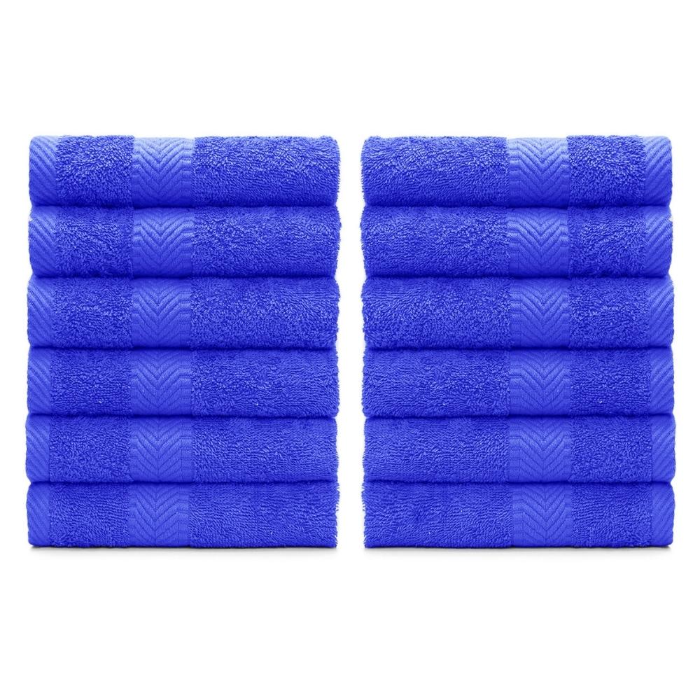 Terry Cotton Washcloth Towels - Set of 12