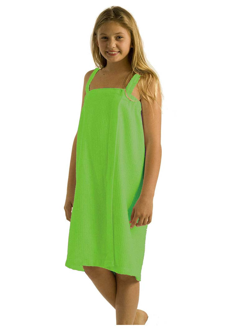 Waffle Square Weave Girls Spa Wrap