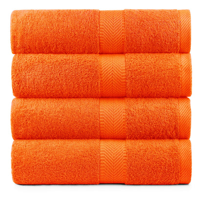 Terry Cotton Bath Towels - Set of 4