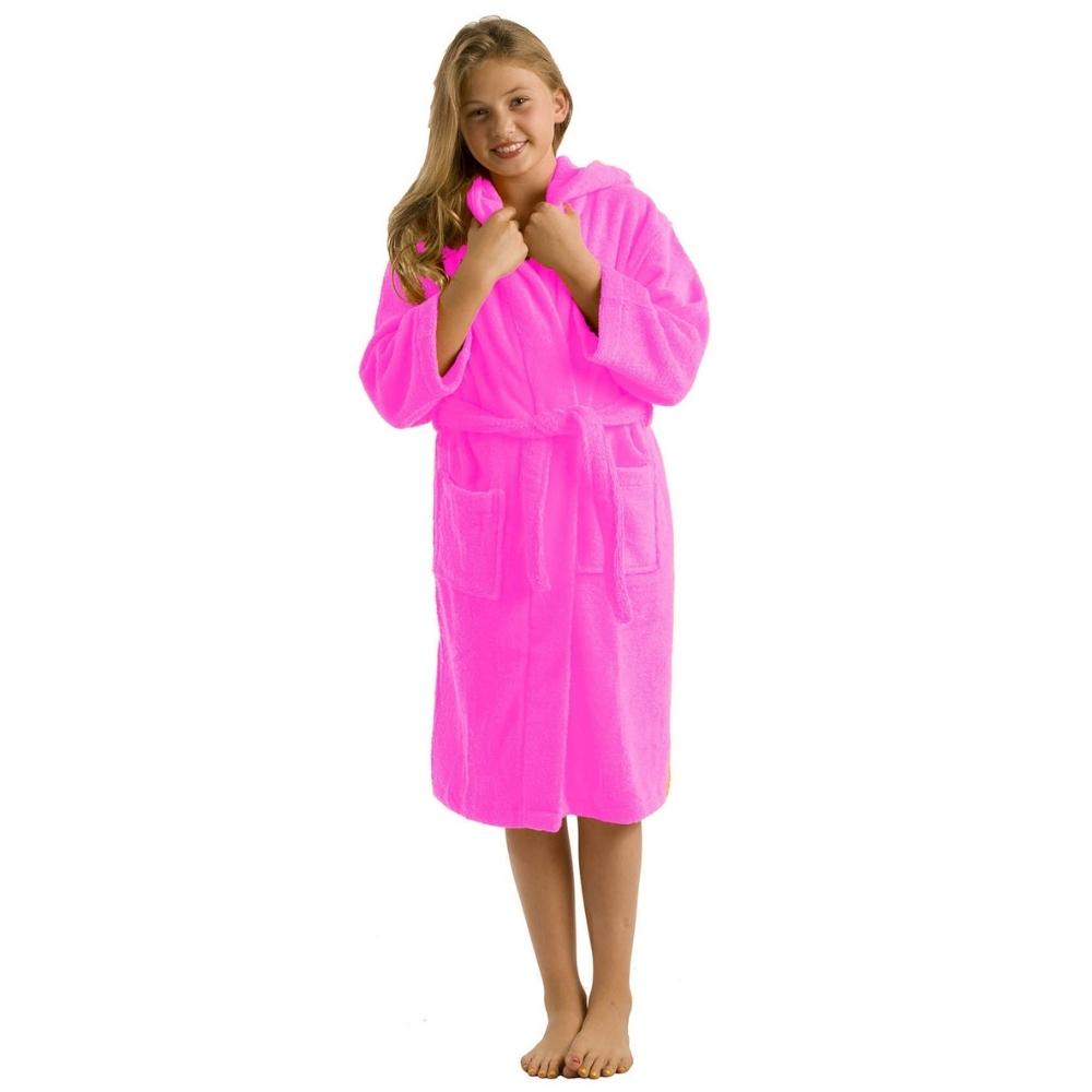 Microfiber Coral Fleece Hooded Unisex Kids Robes