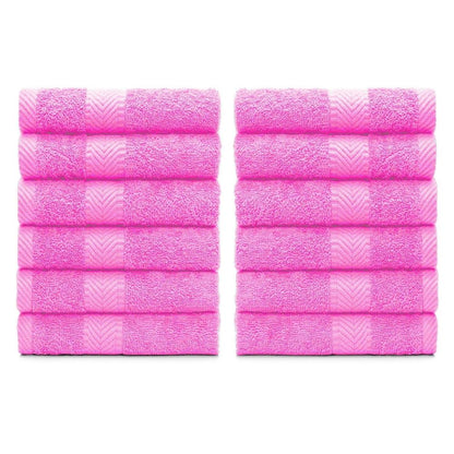 Terry Cotton Washcloth Towels - Set of 12
