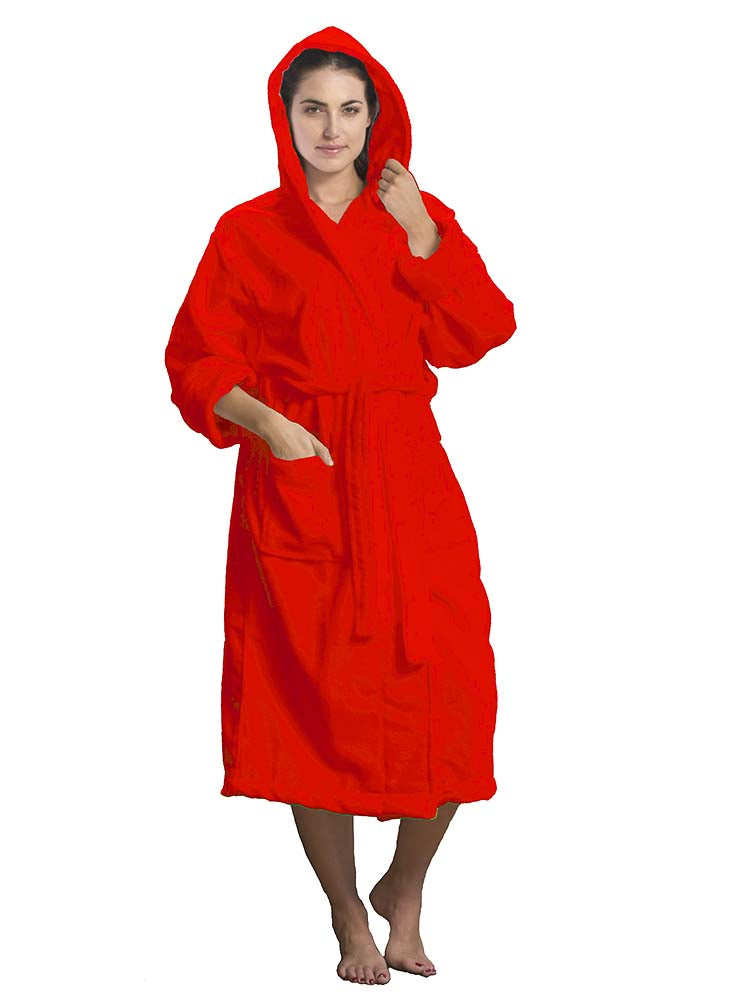 red hooded dressing gown Mens Arsenal F.C. Red Official Dressing Gown Fleece Hooded Robe